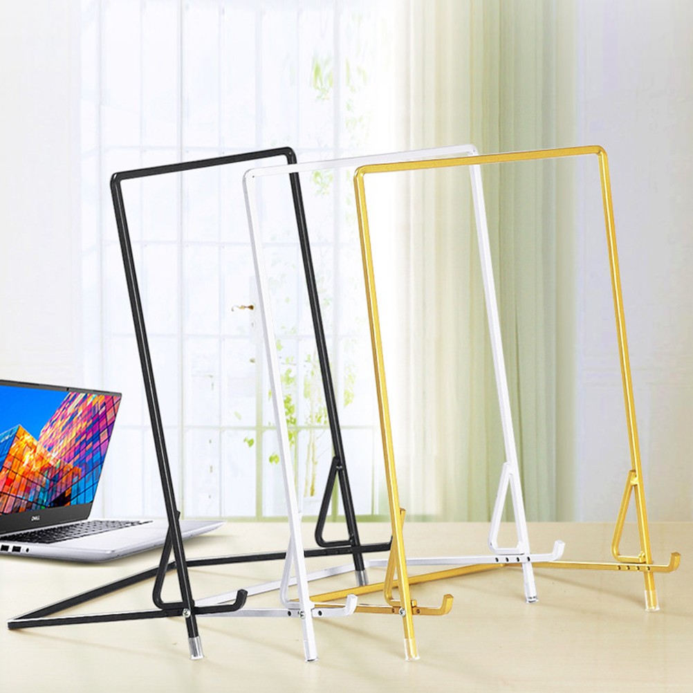 Iron Display Stand for Picture Frames with Baked Lacquer Finish Black