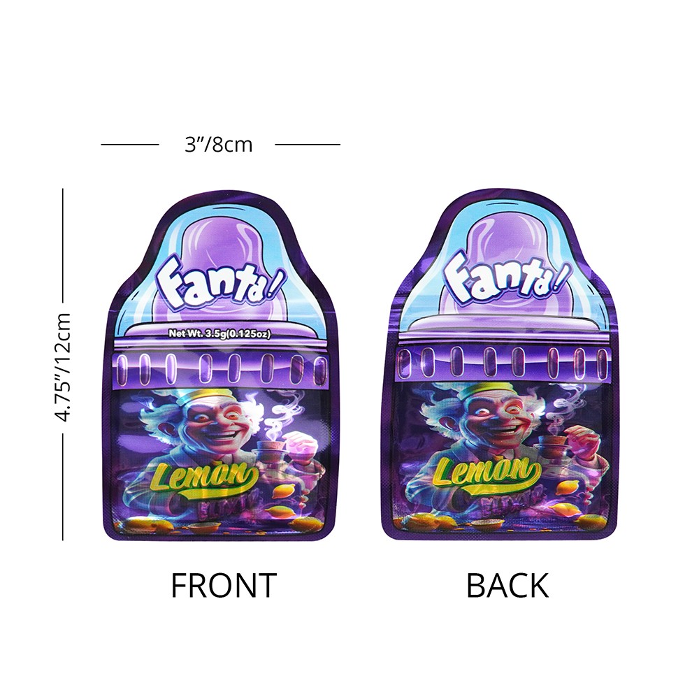 3.5g Smell Proof Mixed Holographic Mylar Bags Resealable Candy Pouches 100pcs