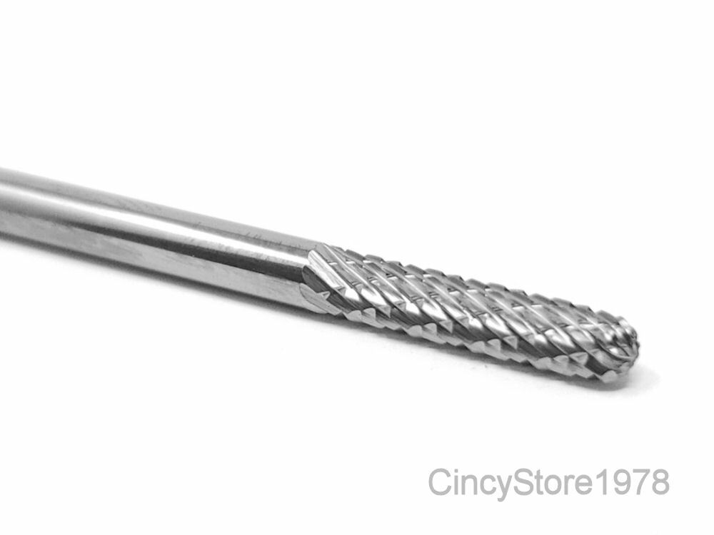 SC42D Cut Solid Carbide Burr Bur Cutting Tool Die Grinder Bit 1/8″ MADE IN USA!!