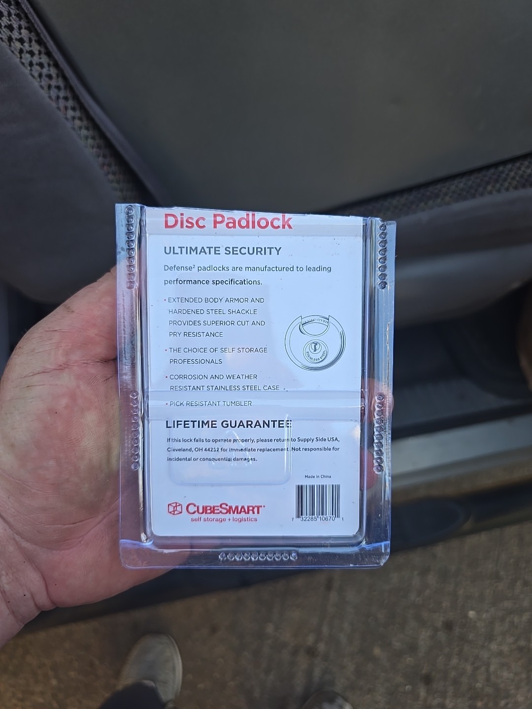 CubeSmart 2¾» Stainless Steel Disc Padlock