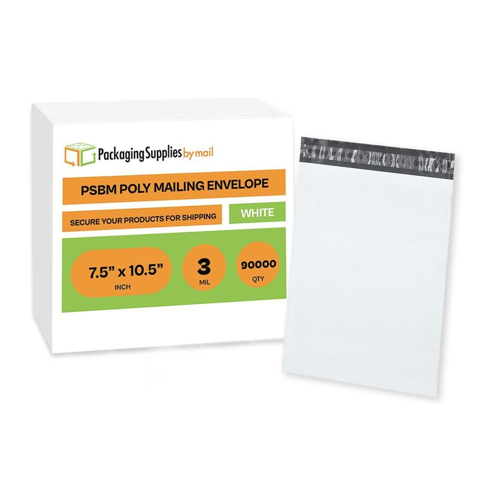 7.5″ x 10.5″ Poly Mailer Shipping Bags Plastic Mailing Envelope 3 Mil 90000 PCS