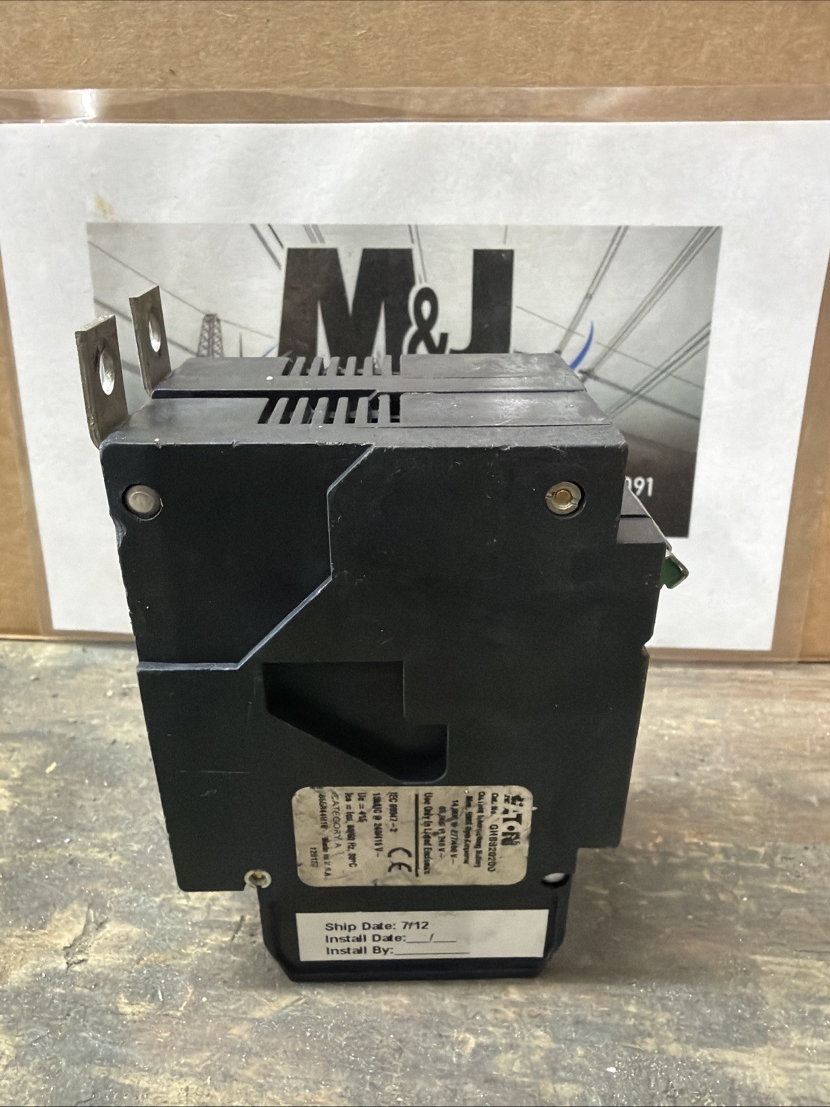 EATON BREAKER (RECONDITIONED) CAT NO.: GHBS2020D 20A 480/277V 2P 1PH