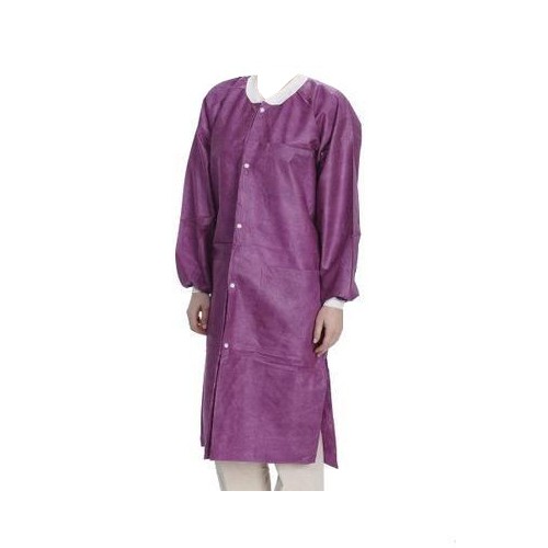 ValuMax 3660CYL ExtraSafe Lab Coats Cranberry Large 10/Pk