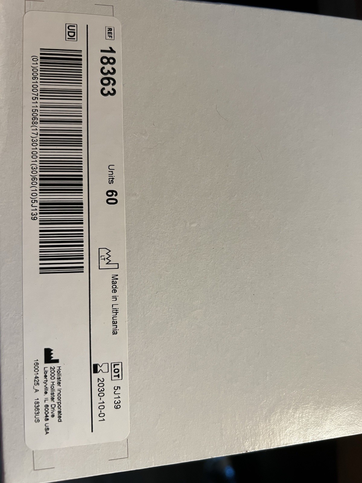Hollister New Image 18363 2-Piece Closed Ostomy Pouch 2-1/4 in (57mm) 60 Ct