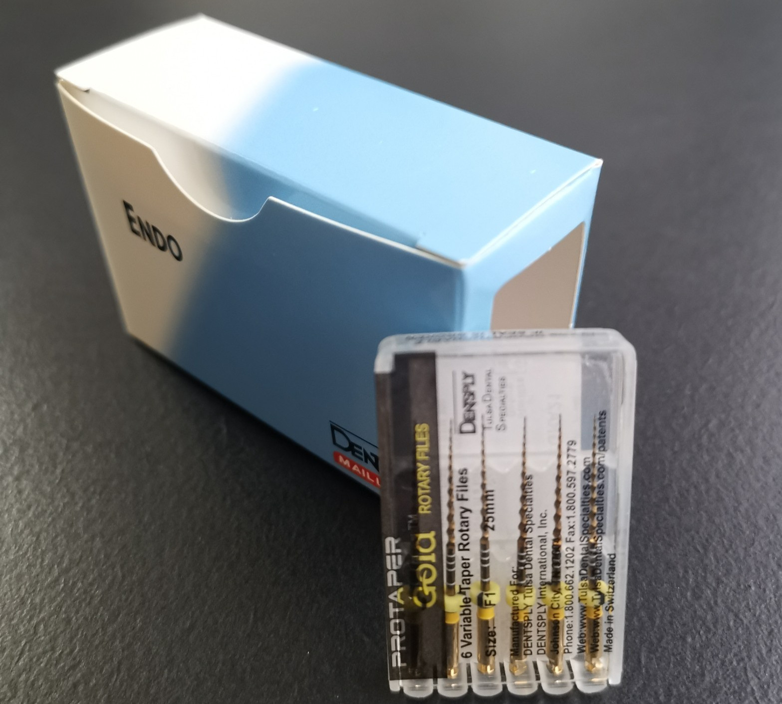 Protaper Gold Rotary Files F1 25MM Dentsply Tulsa Assorted Endodontics 12Pack