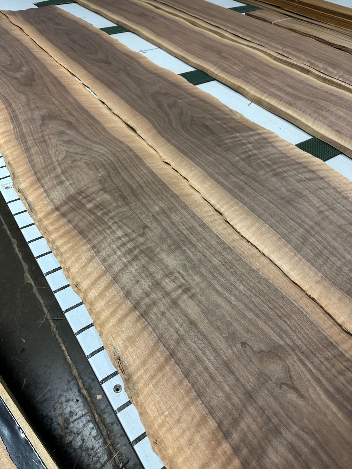 Walnut Raw Wood Veneer 2 sheets 99» x 12» 320i