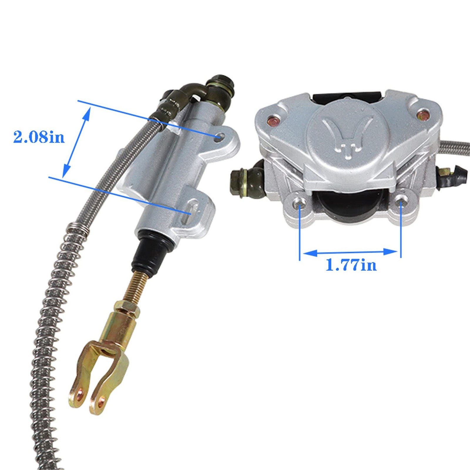 waltyotur 32 Go Kart ATV Rear Axle Assembly Kit Shaft & Hub & Chain & Brake M…