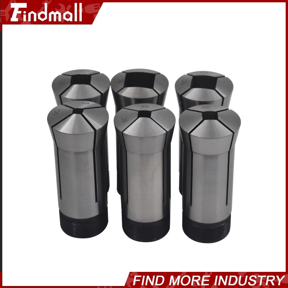 Findmall 5C Square Collet 6 PC Set 1/4″,5/16″,3/8″,1/2″,5/8″,3/4″