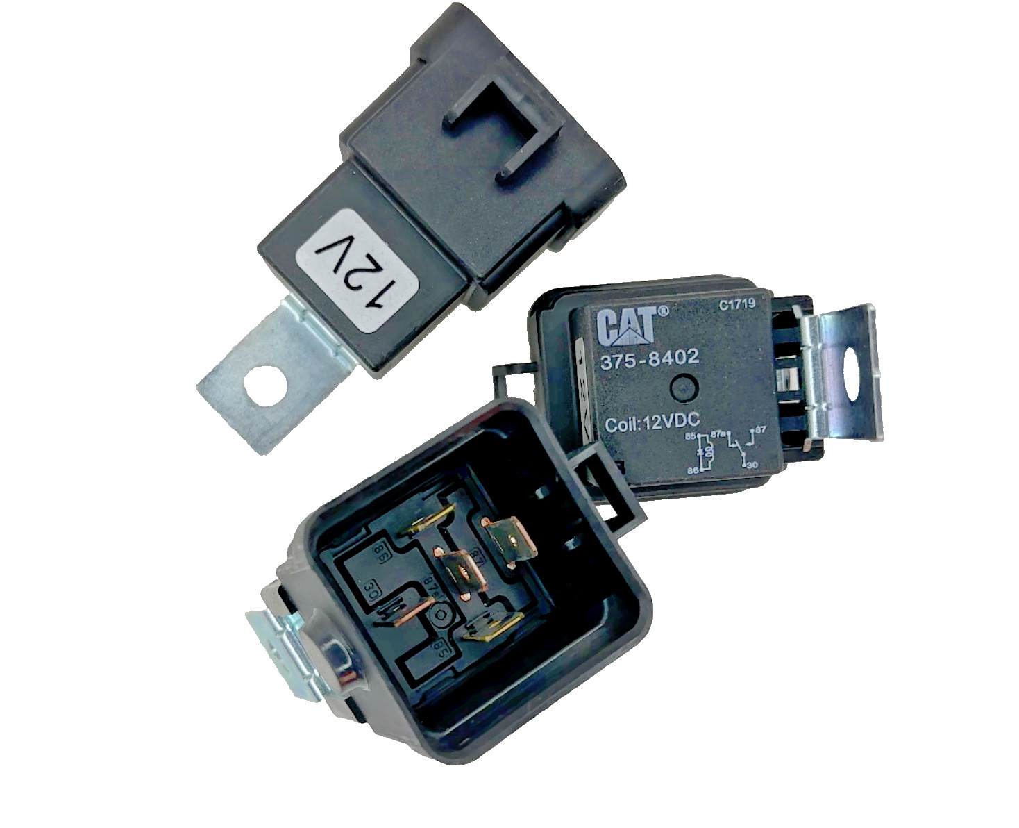 *Single* CAT 375-8402 12VDC Suppression Diode Relay w/ Plug In Mount Bracket