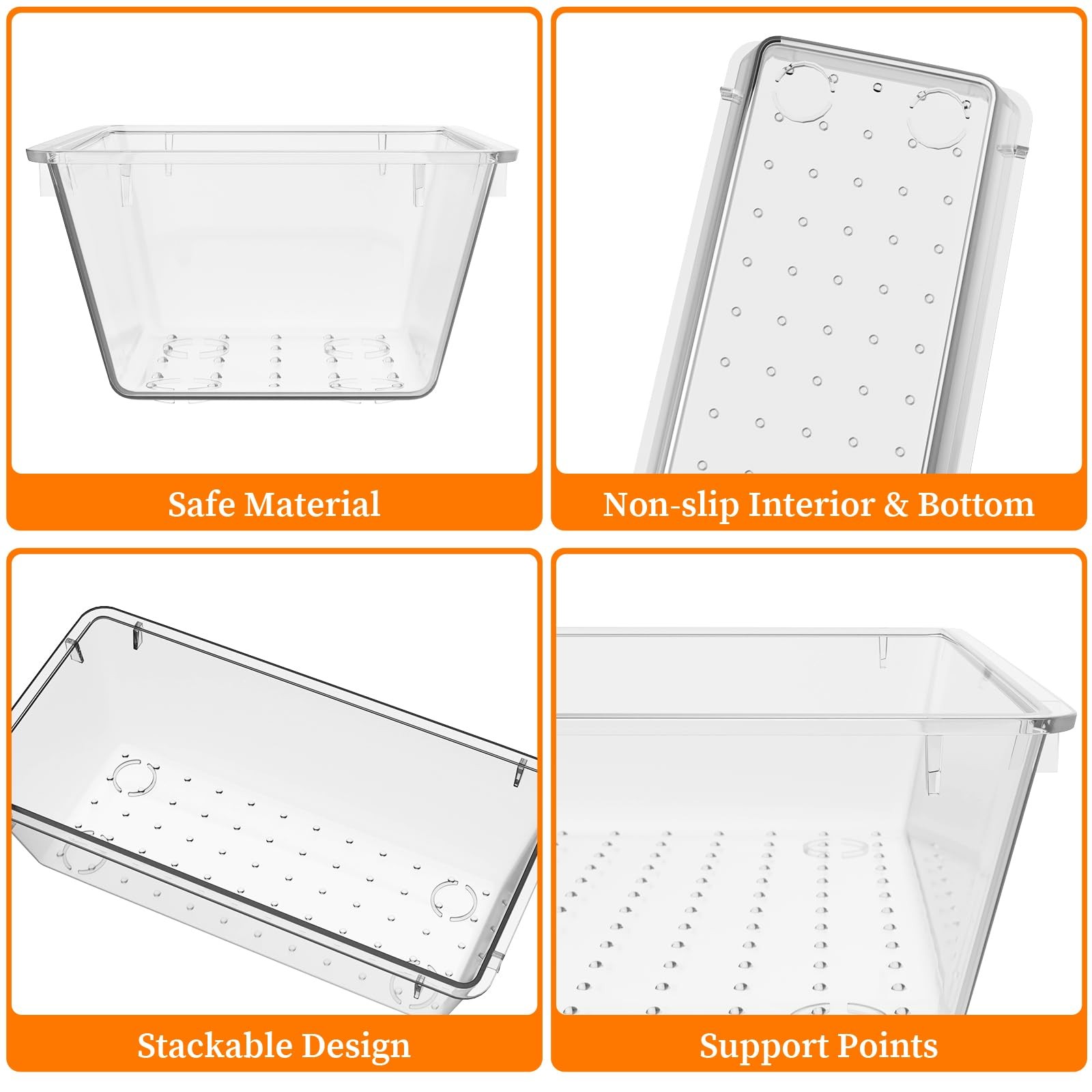 32 PCS Drawer Organizer Set, Vanity Organizer Trays and Storage Bins