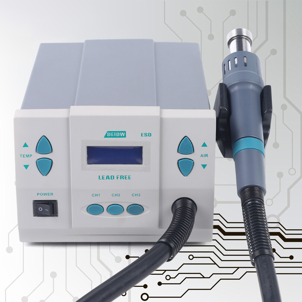 861DW Heat Gun Digital Display Station Hot Air Rework Station Soldering 1000W