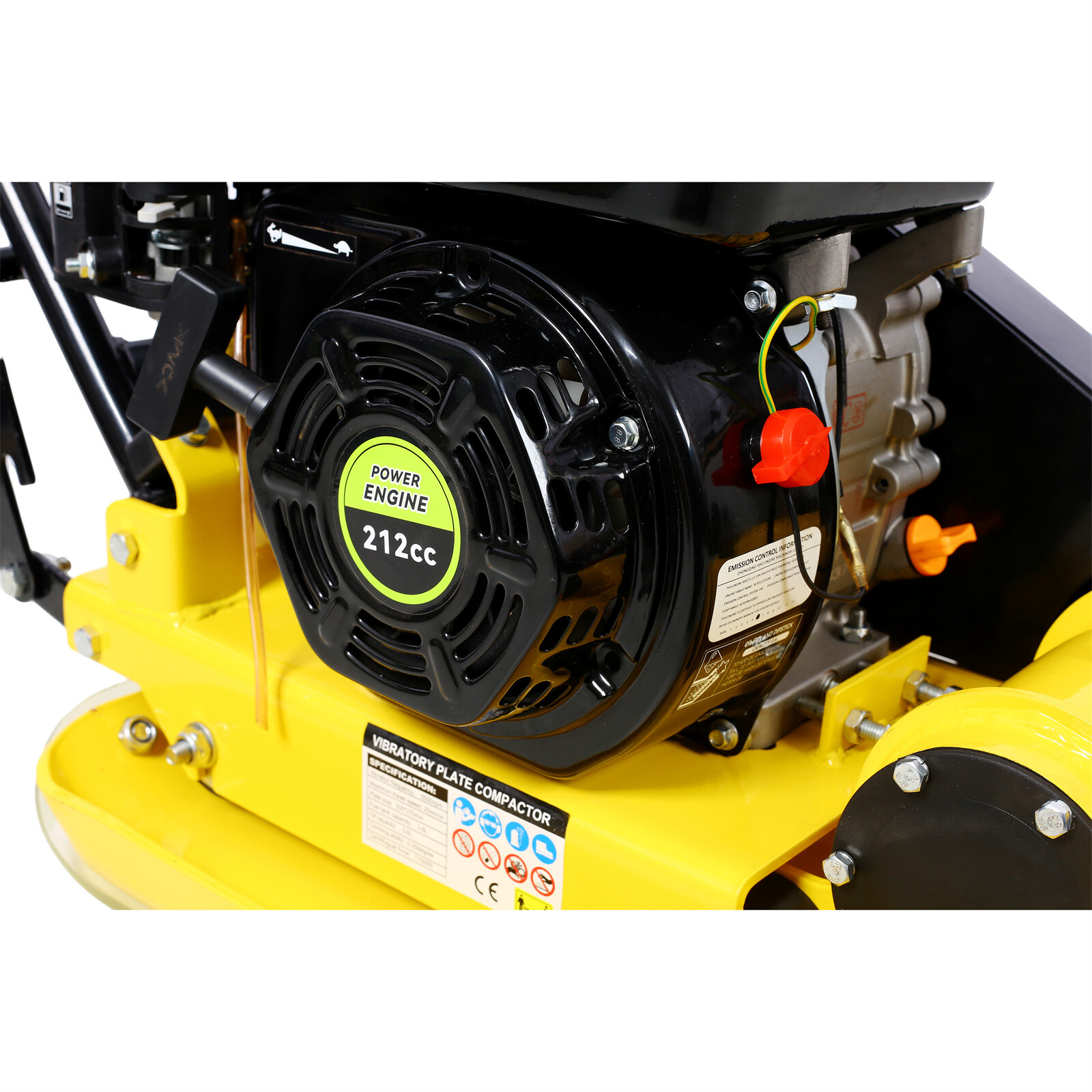Plate Compactor Plate Tamper 7HP Walk-Behind Rammer 4-Stroke Gasoline Engine