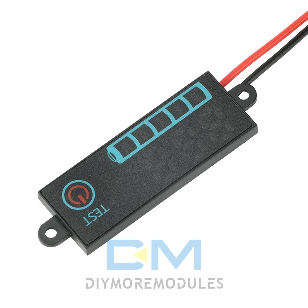 LED Voltage Acid/Li-ion Battery Level Indicator Display Panel w/Power-Off Memory