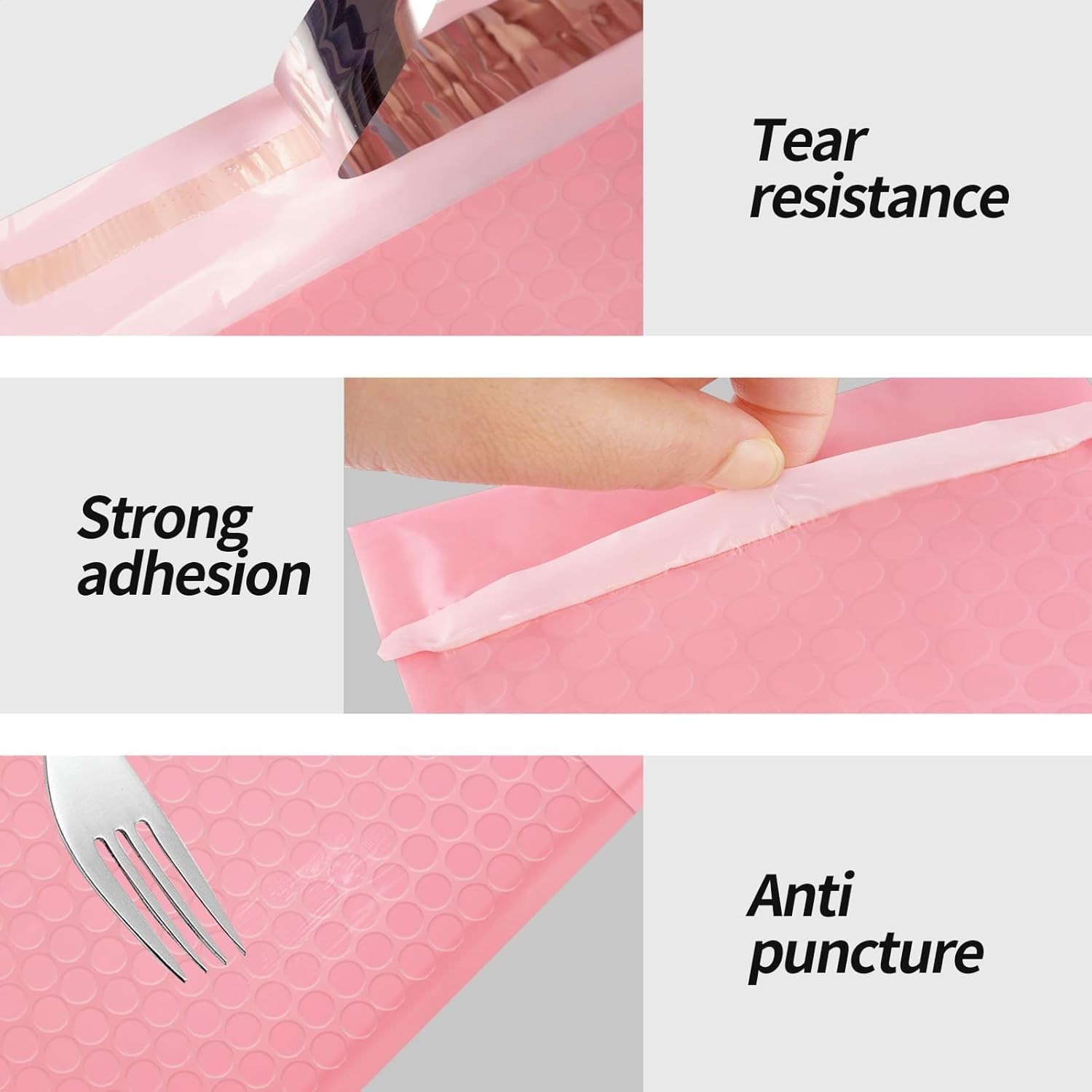 Everyday Use Pink Bubble Mailers 4×8 – 40 Pack Tear-Resistant Shipping Envelopes