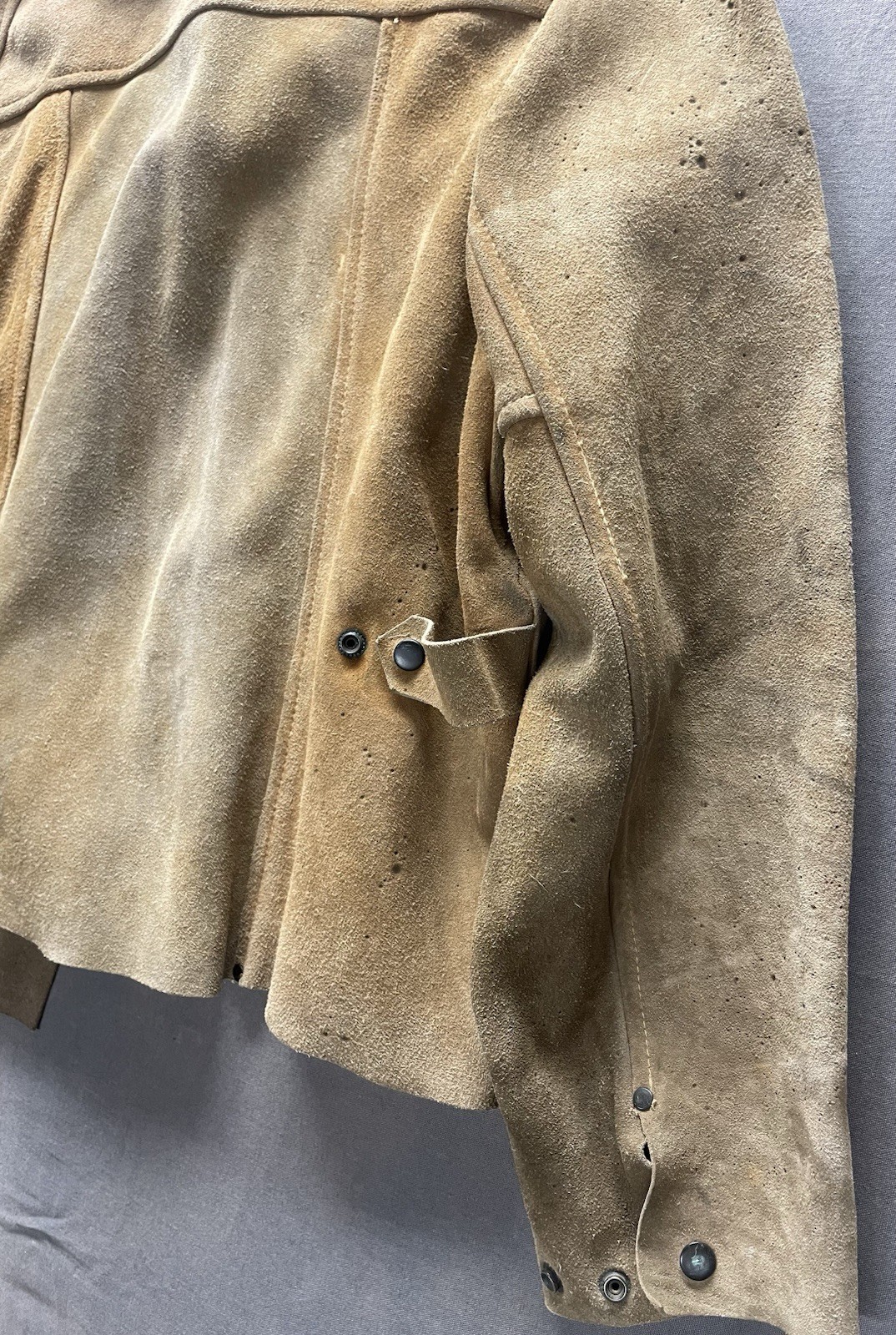 Vintage Weldmark Cowhide Leather Welding Jacket Brown Size L Back Buckle