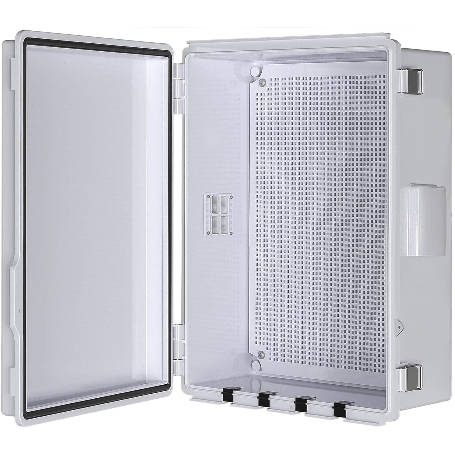 Electrical Junction Box, Ventilated Design, Cable Grommets, Indoor/Outdoor Use w