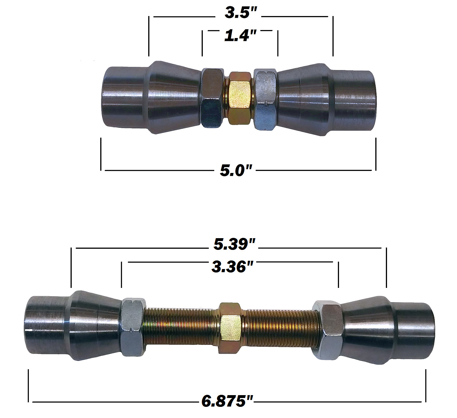 3/4 Adjustable Turnbuckle Rod End Heim Joints (Fits 1-1/2 x .120 Tube)H