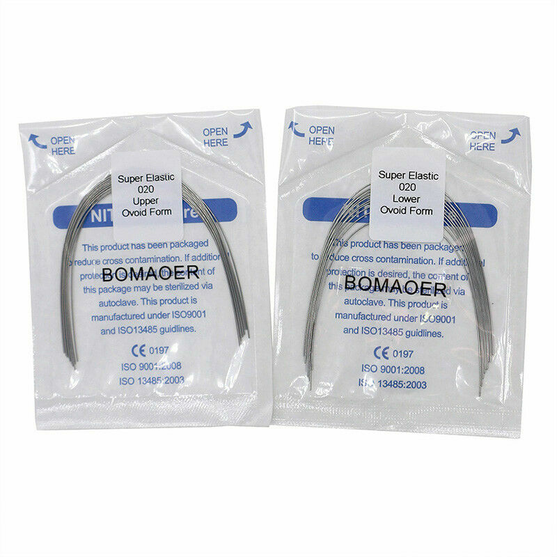 100 X All Size NEW Dental Orthodontic Super Elastic Niti Round Arch Wire Ovoid