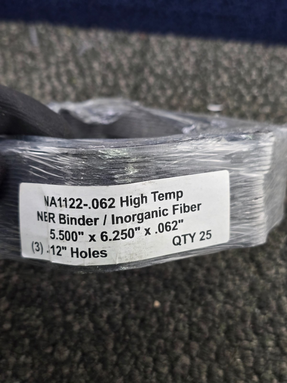 (QTY 25) NA1122-.062 High Temp Inorganic Fiber Gaskets 5.500″ x 6.250″ x .062″