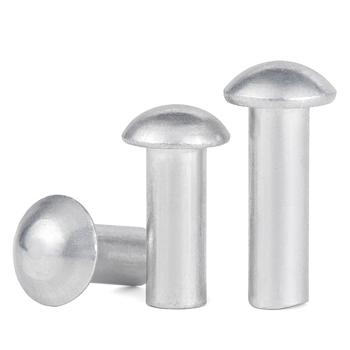 Aluminium Solid Round Head Rivets, DIN 660, Sizes M2-M8, Lengths 3-50mm
