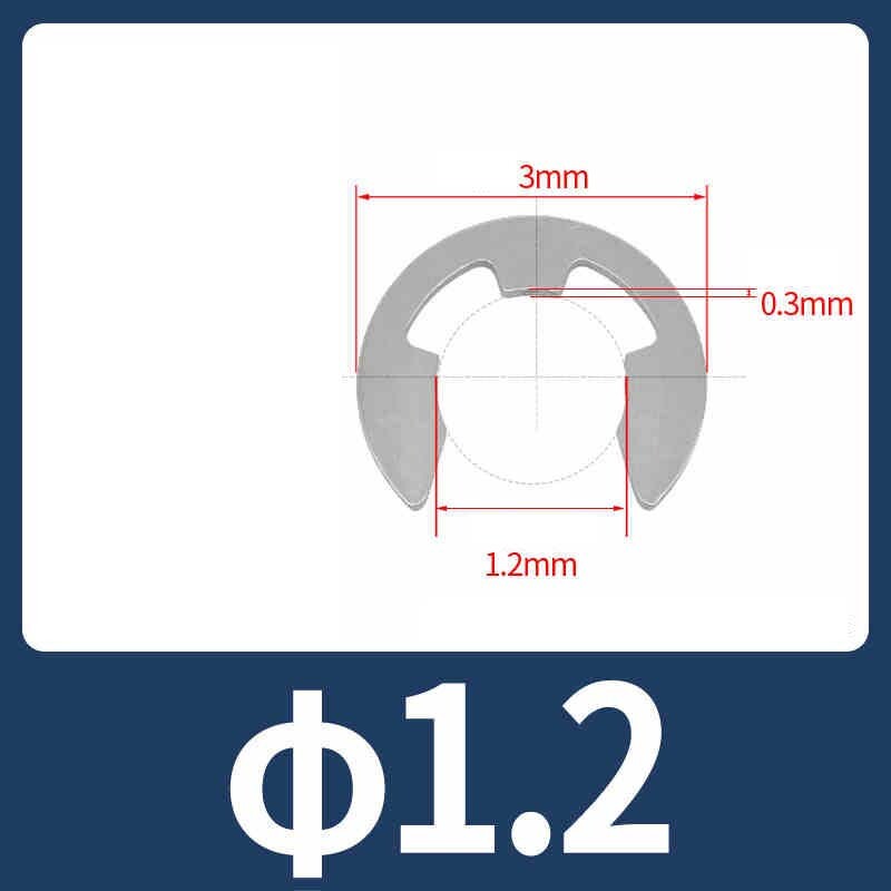 E-Clips External Retaining Washers C-Clip 1.2mm-15mm DIN 6799 Stainless Steel