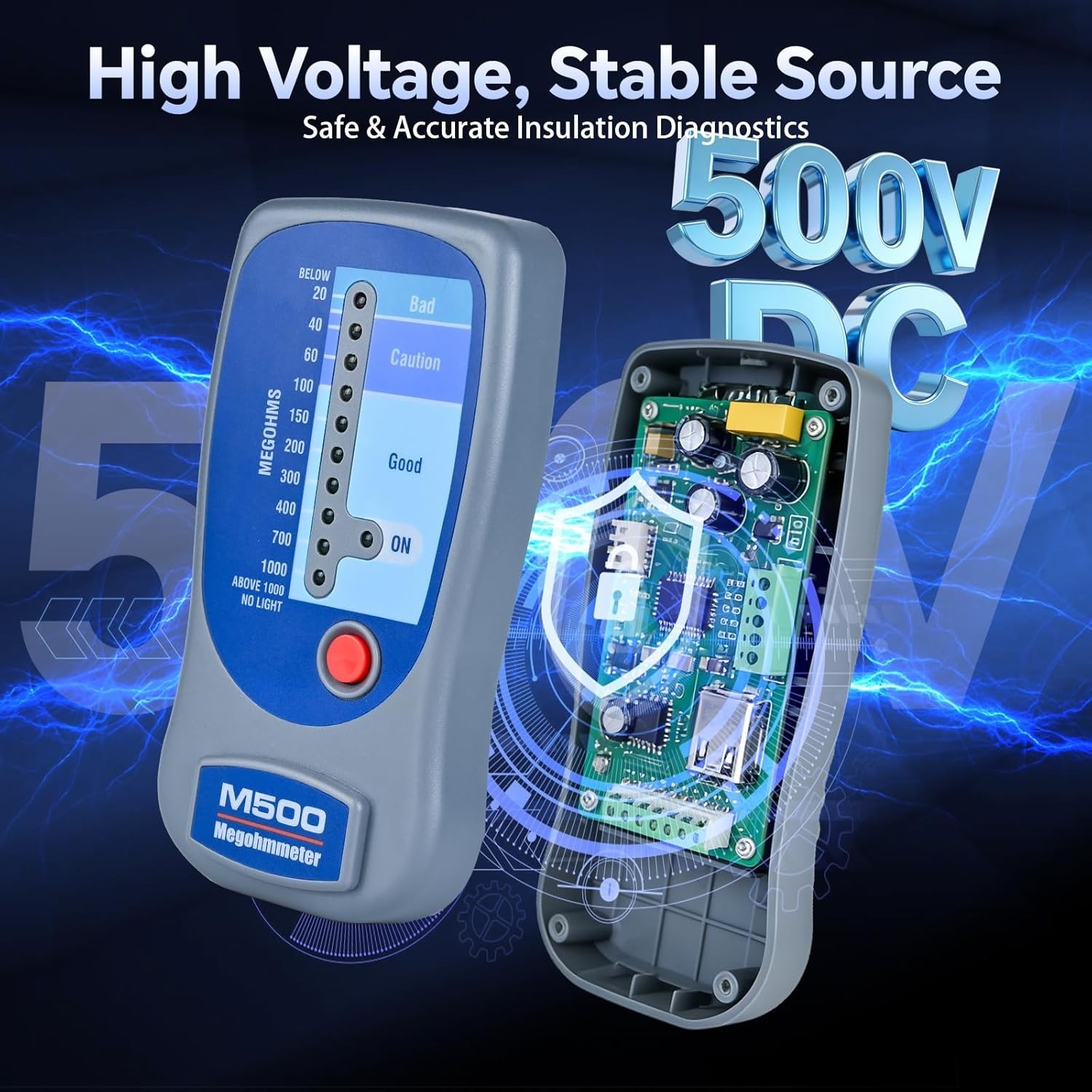 M500 Megohmmeter, Insulation Compatible with Supco M500 Megohmmeter w/ Case New