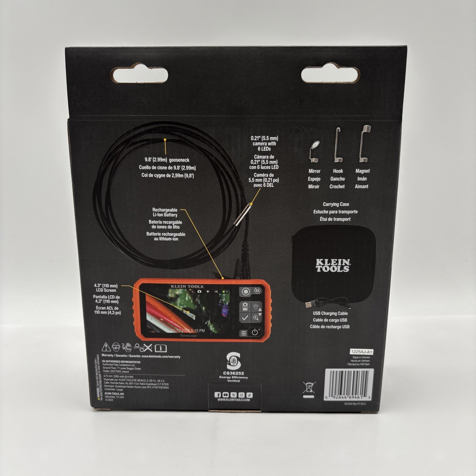 Klein Tools Utility Borescope Inspection Camera – Orange -NEW Free Shipping