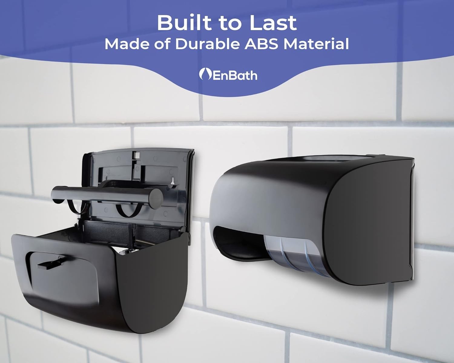 Toilet Paper Dispenser Wall Mount Double Roll Locking Commercial Bathroom Acc…