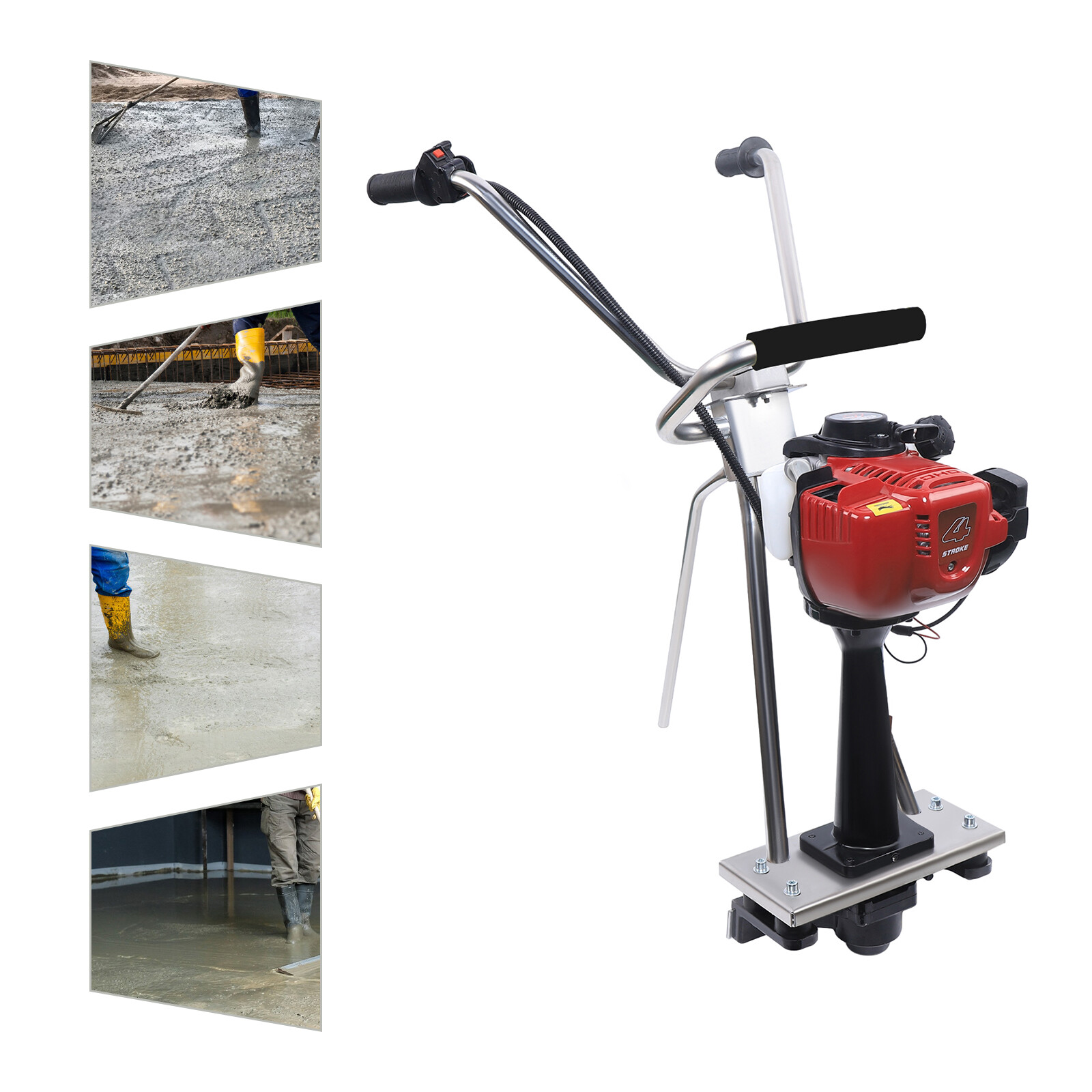 4 stroke Easy Screed Concrete Vibrating Leveling Machine Gasoline Engine 900w