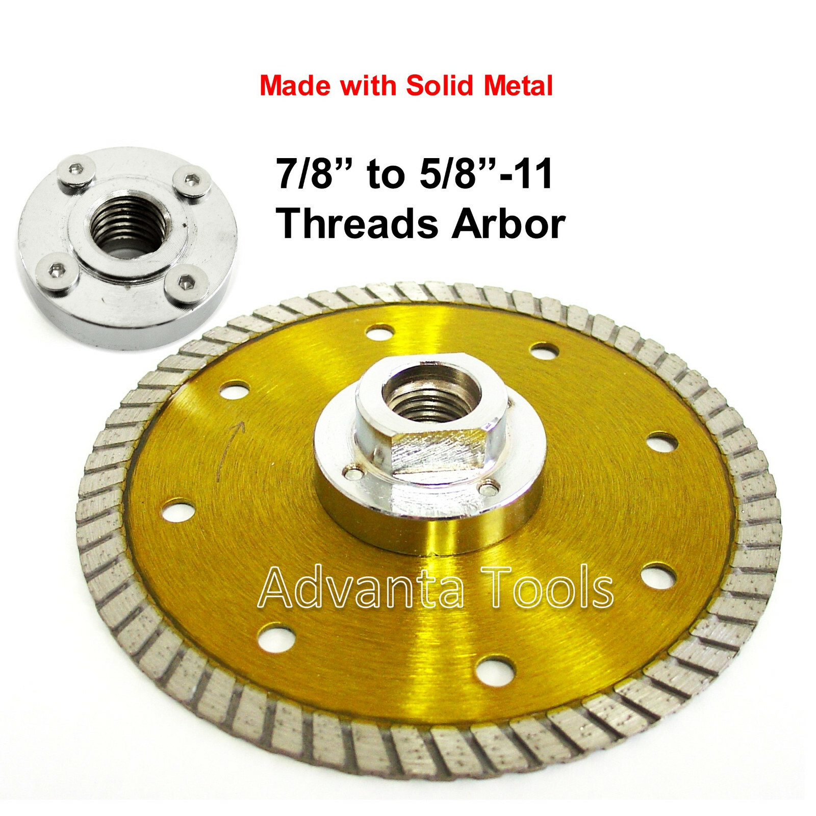 Metal Flush Mount / Cut Adapter for Blade with 7/8”/4 Hole Arbor
