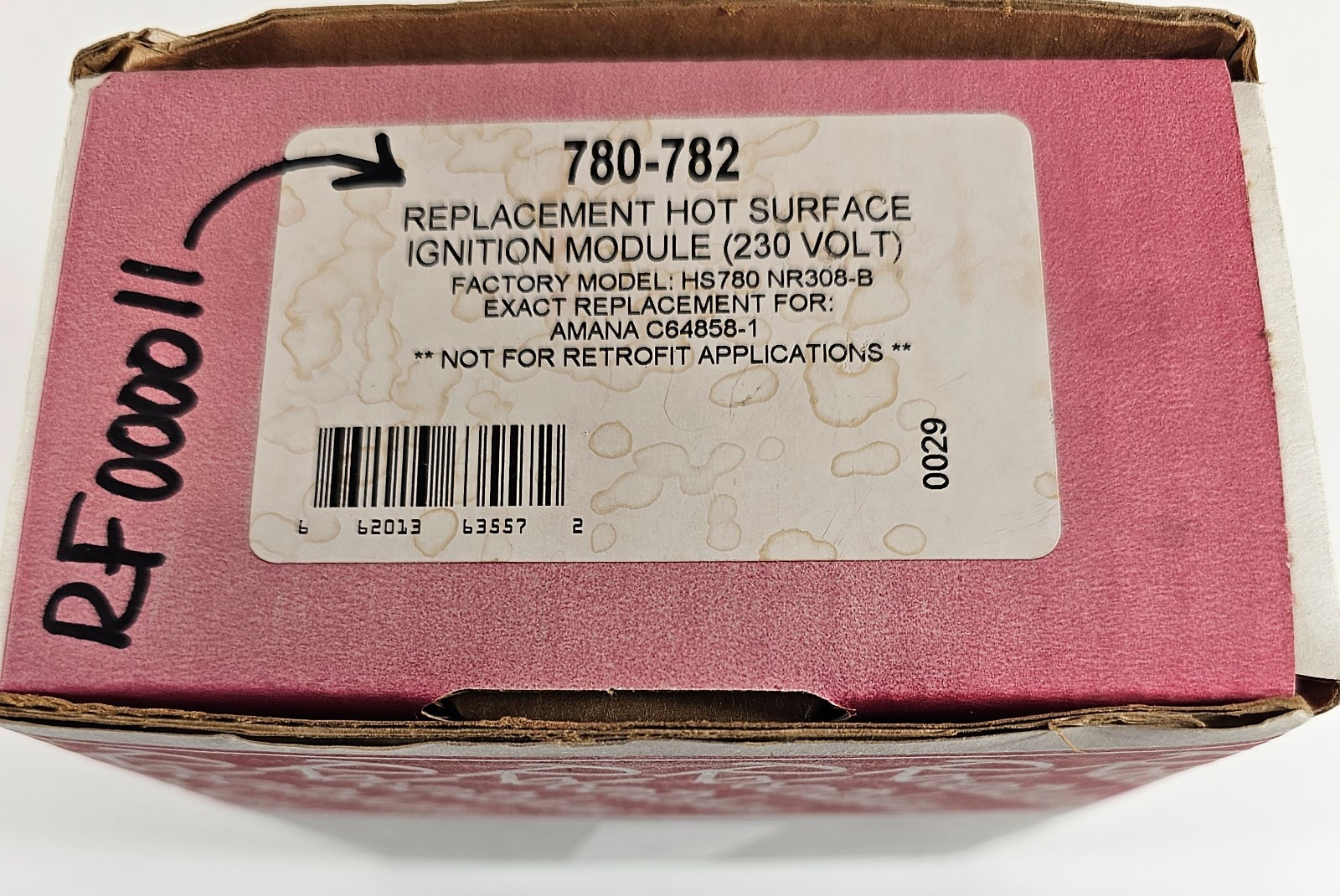 Robertshaw 780-782 Hot Surface Ignition Control Module HS780 NR308B 780 Series