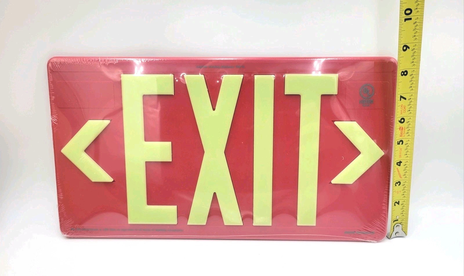 Jessup Glo Brite EXIT Sign Photoluminescent 7070-B Single Sided Directional NEW