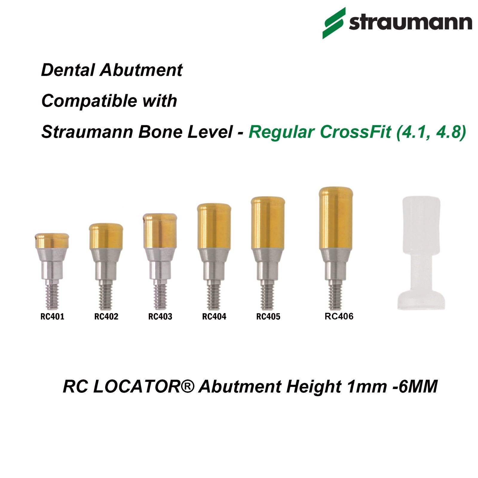 Dental Overdenture Locator Ti Abutment For Straumann Bone level Crossfit NC RC