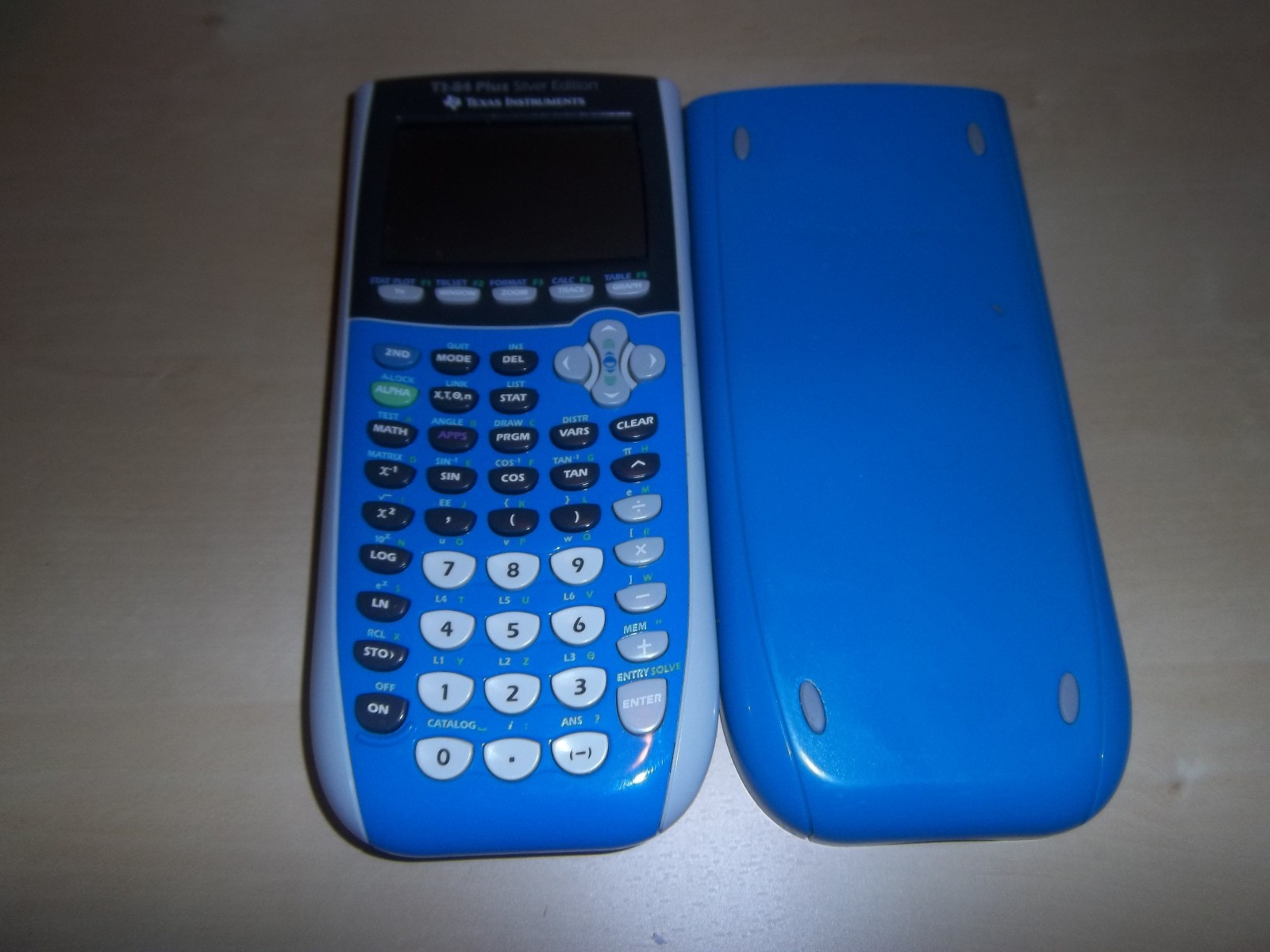 Texas Instruments TI-84 Plus Blue Silver Edition Graphing Calculator Tested
