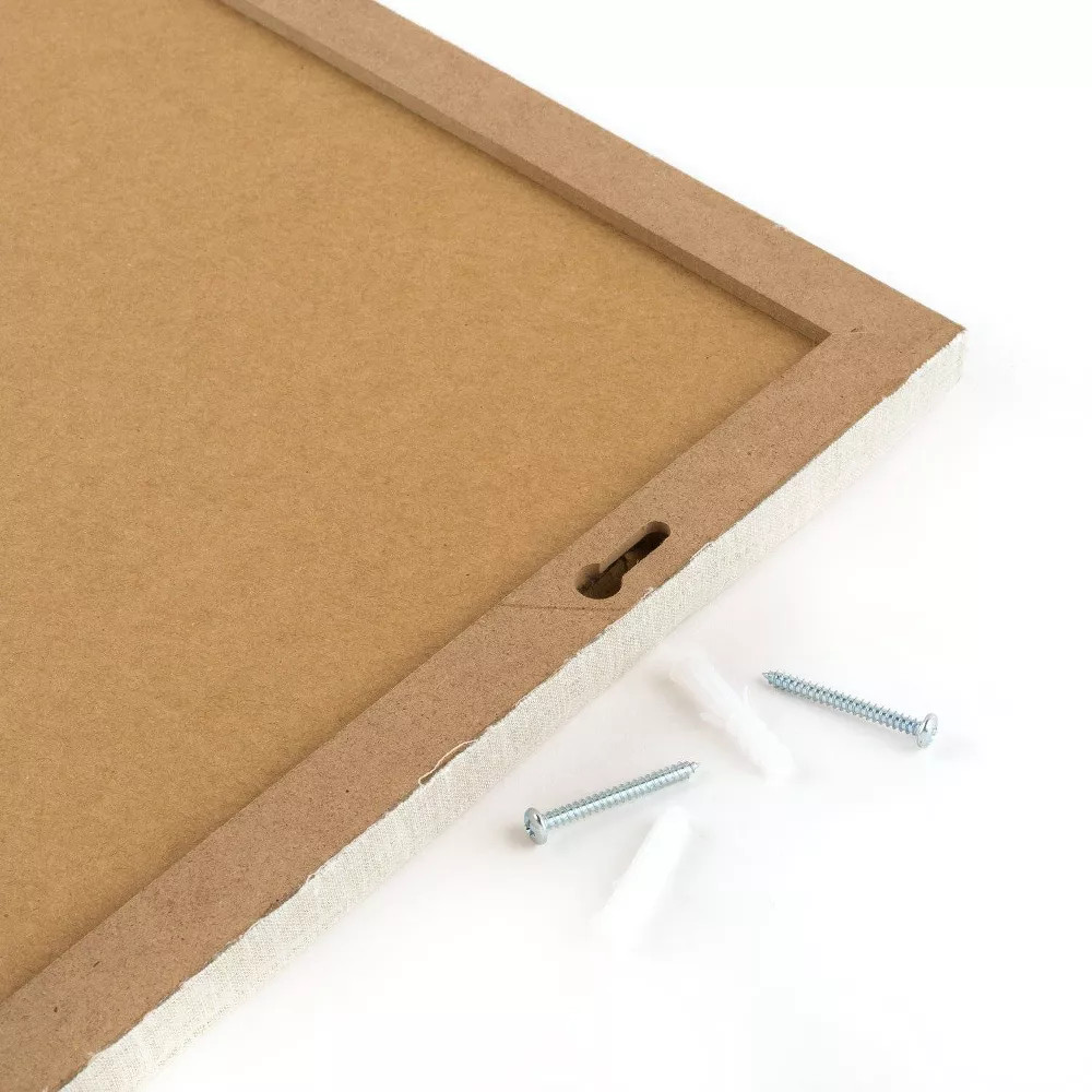 Sugar Paper Essentials 16″x20″ Fabric Pin Board: Wall Mount Bulletin Board, Flax