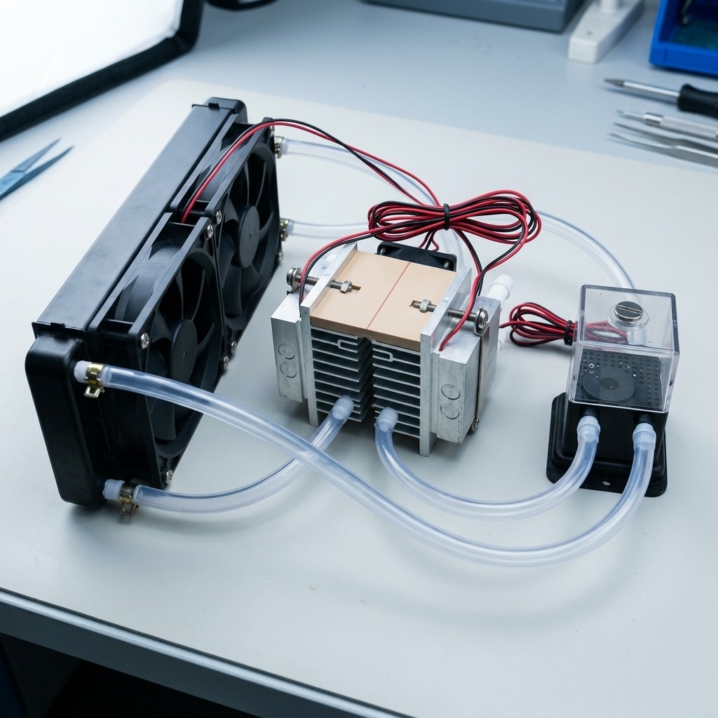 DIY 12V Peltier Cooler Water Cooling Heatsink Module for Refrigeration System