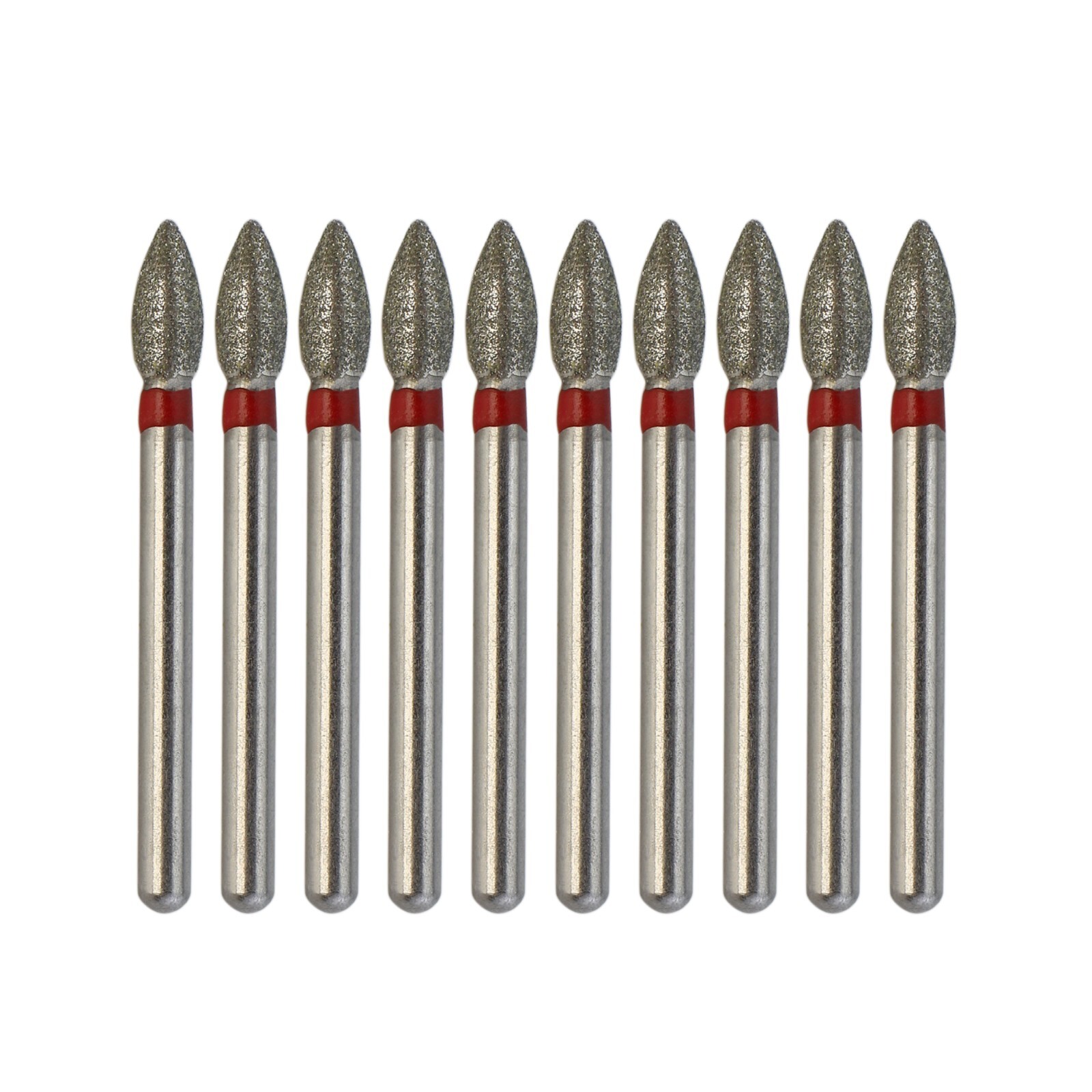 Dental Diamond Football Burs 379/023F Fine Grit Red FG 1.6mm High Speed Turbine