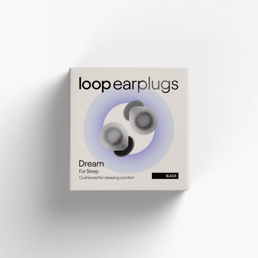 Loop Dream Earplugs for Deep Sleep, Napping and Snoring – Black