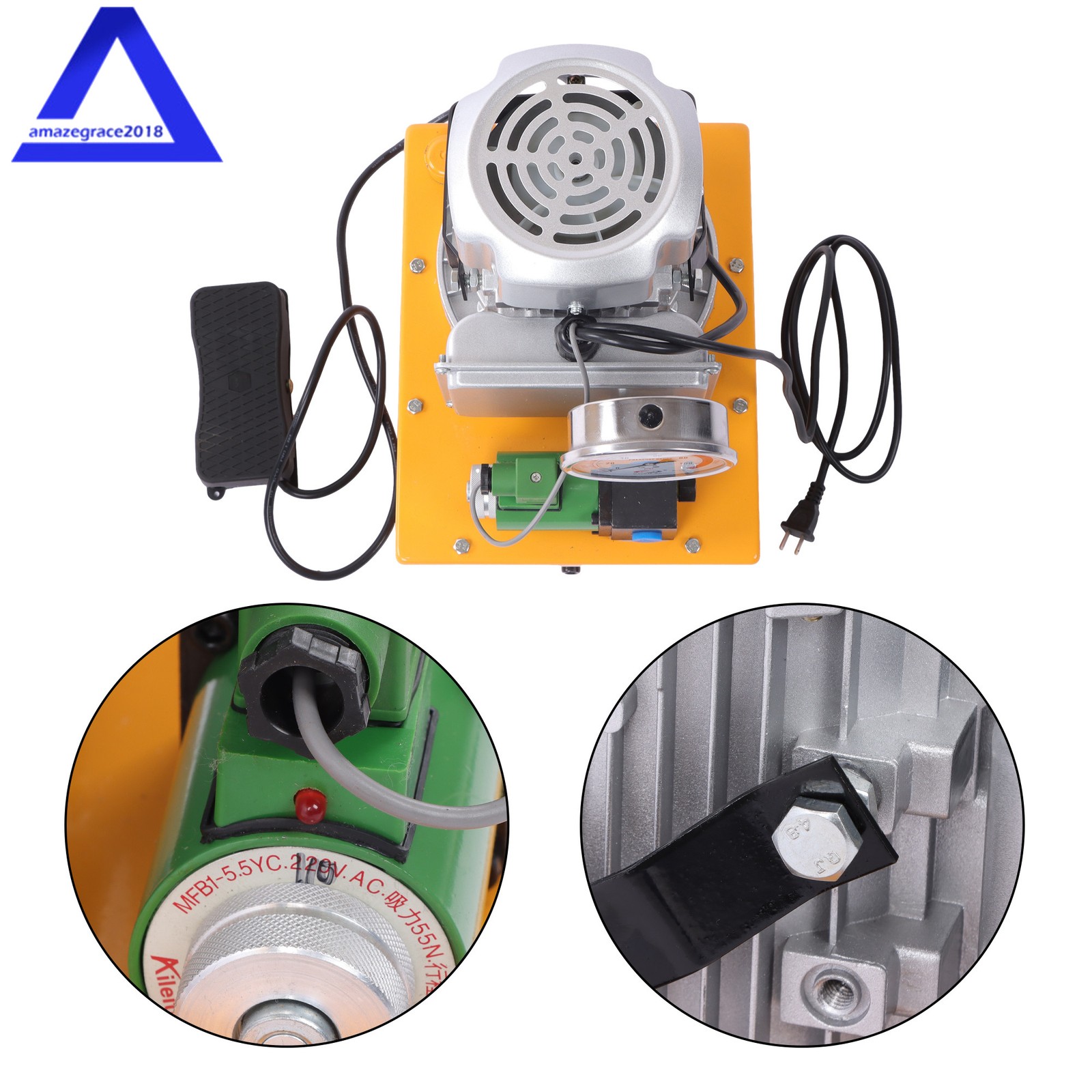 Electric Hydraulic Pump Single Acting Oil Pump 10000 PSI 750W 8L Solenoid Valve