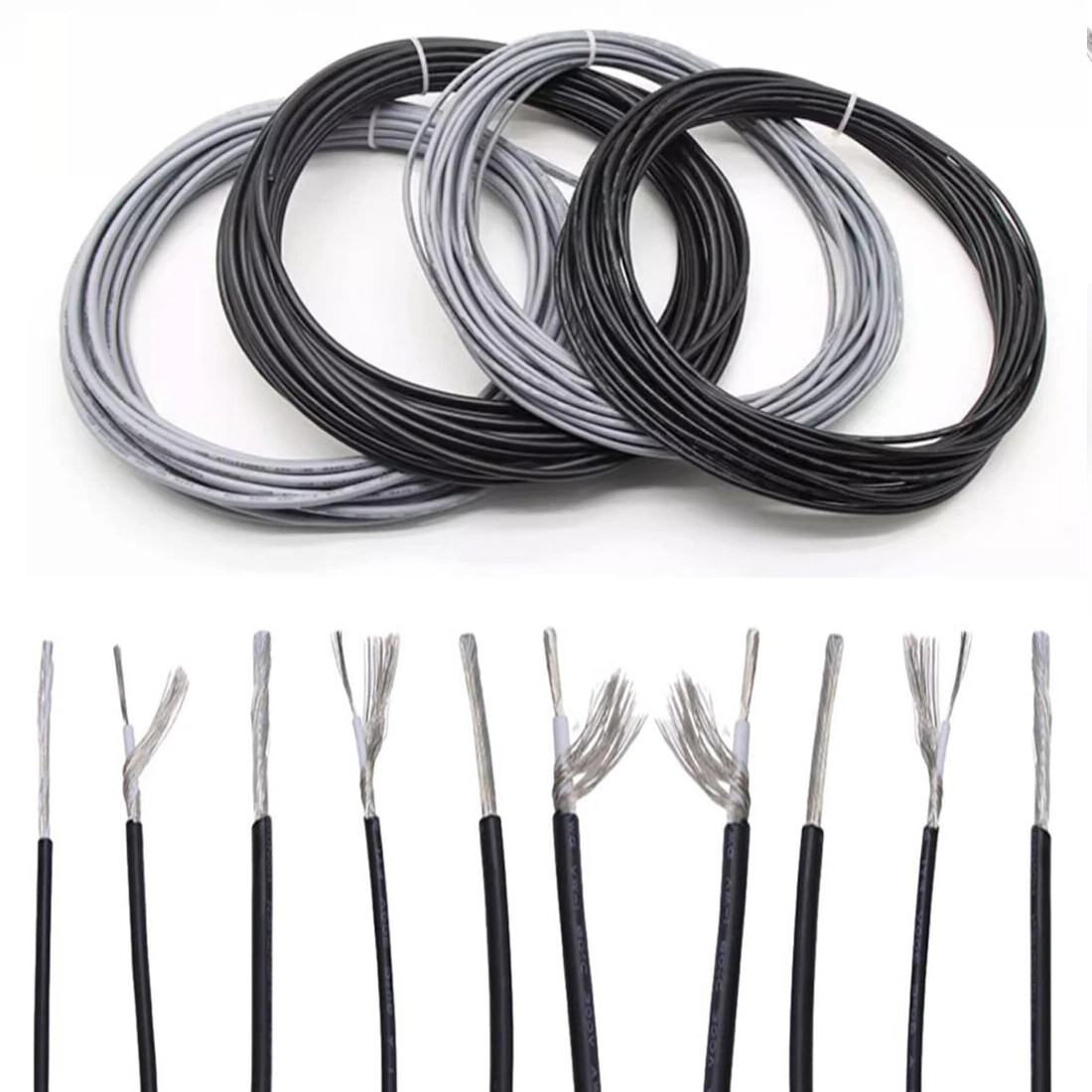 UL1185 Shielded Wire 28/26/24/22/20/18/16/14/10AWG Audio Signal Wire Single Core