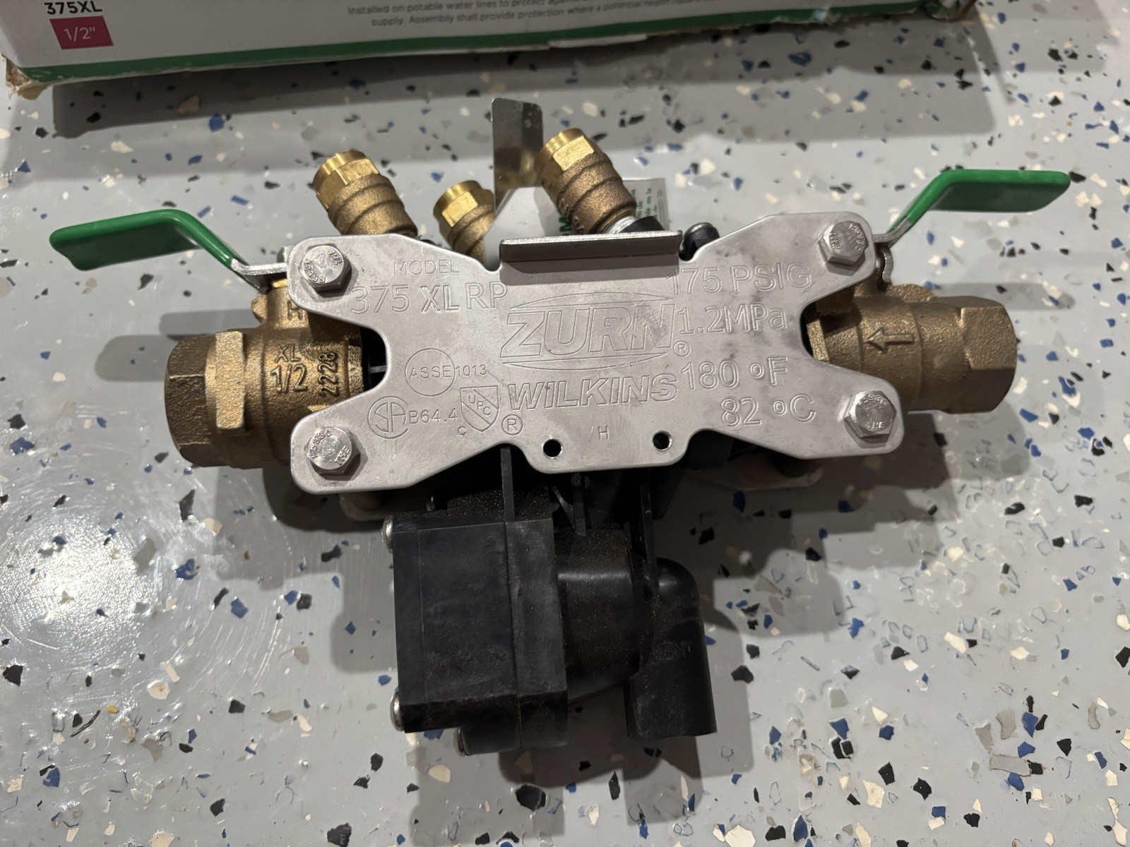 Zurn Wilkins 375XL Reduced Pressure Zone Backflow Preventer 1/2 in Manual Valve