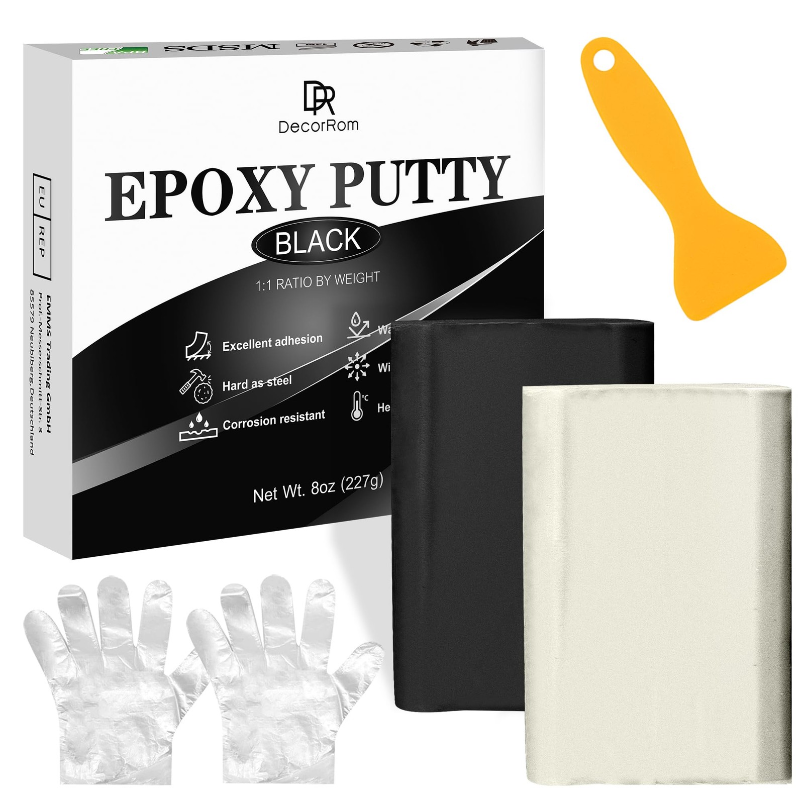 Epoxy Putty – 8oz / 227g Pool Putty, 2 in 1 Underwater 8 fluid ounces, Black