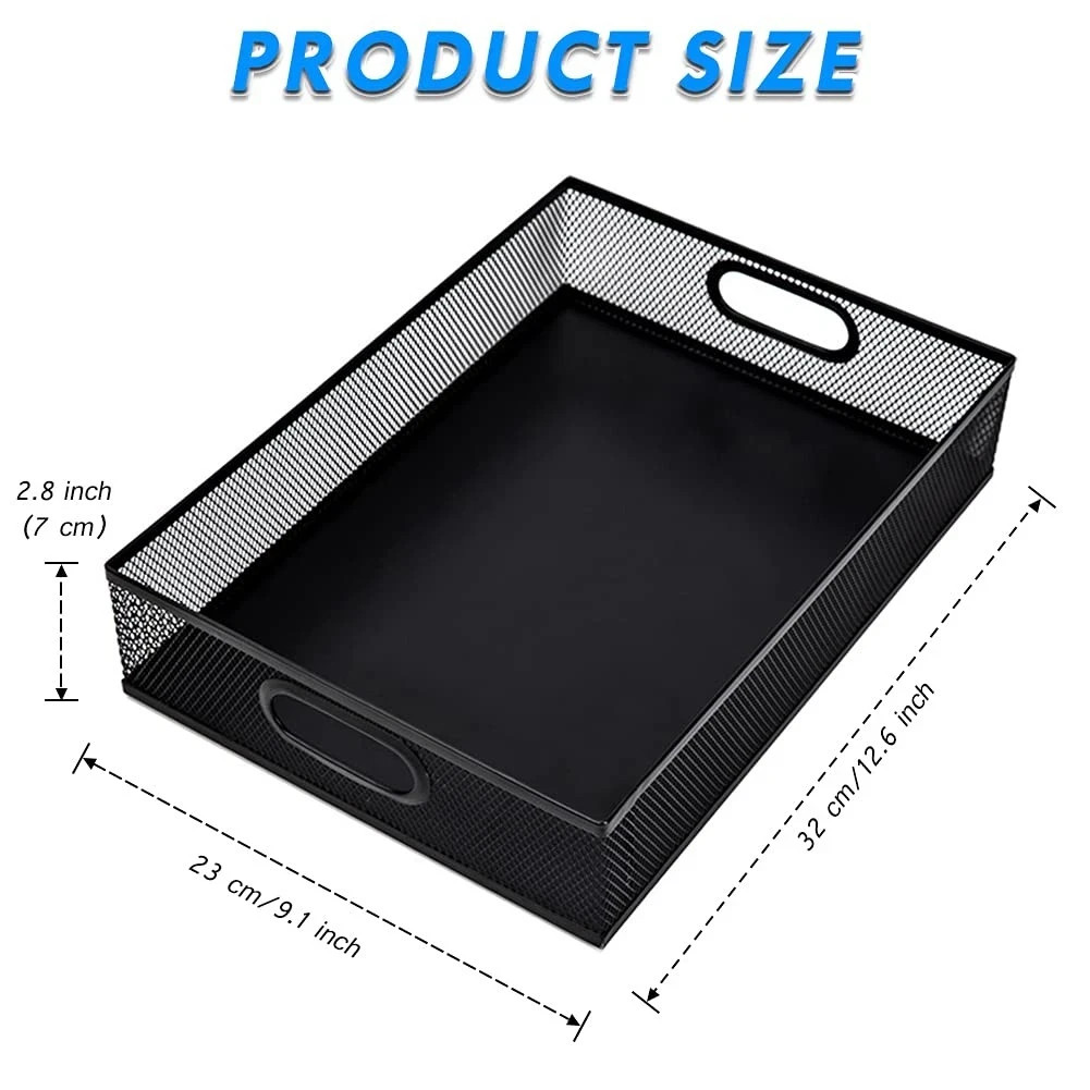 A4 Large Metal Mesh Desk Rrganizer 13 x 9 inches Tray