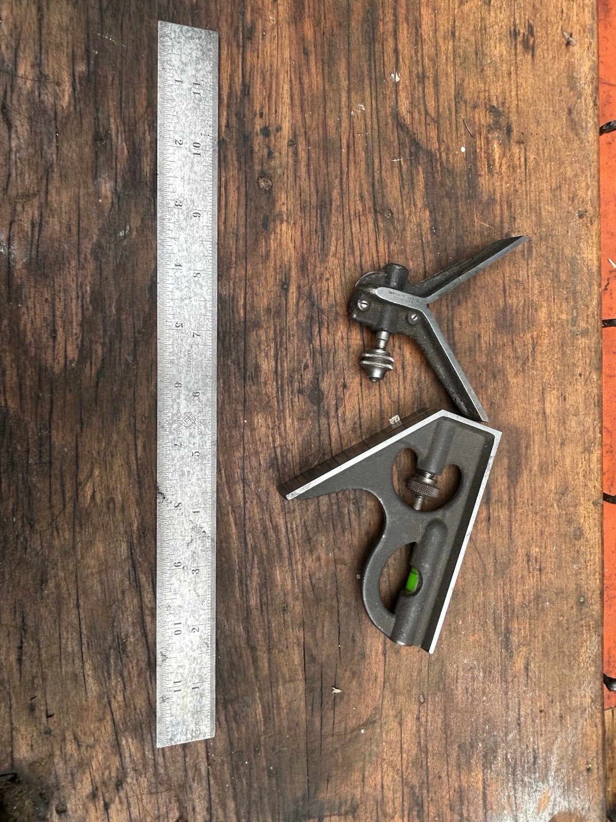 VINTAGE STARRETT 3 PIECE COMBINATION SQUARE. FAST FREE SHIPPING