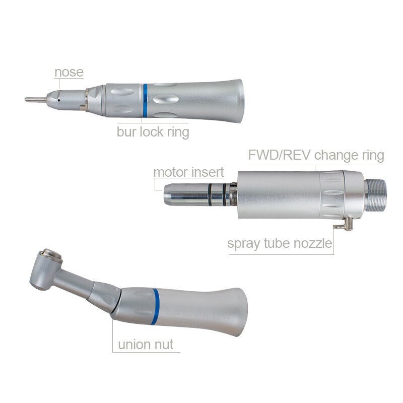 Denshine Dental 2 High Speed 2 Low Speed Handpiece Kit Push Air Motor 2 Hole
