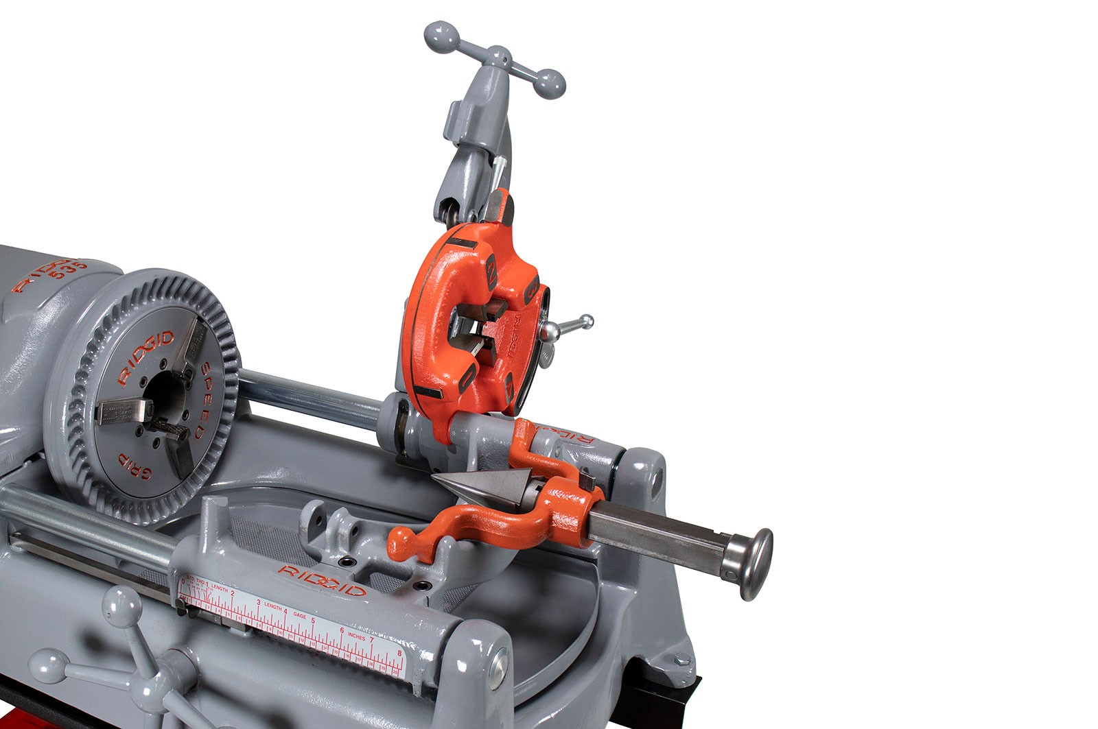 Reconditioned RIDGID® 535 V1 Pipe Threading Machine with Cart Dies Heads & Oil