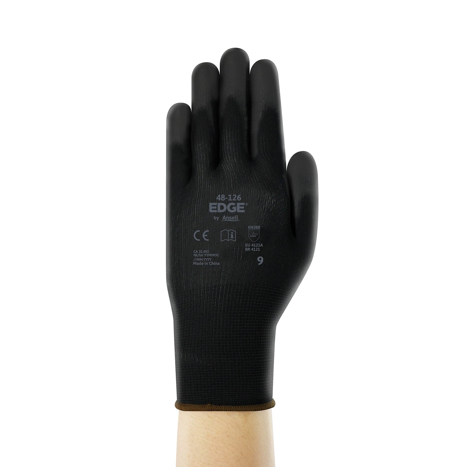 Ansell EDGE 48-126 Abrasion-Resistant Industrial Seamless Gloves w/Knitted Liner