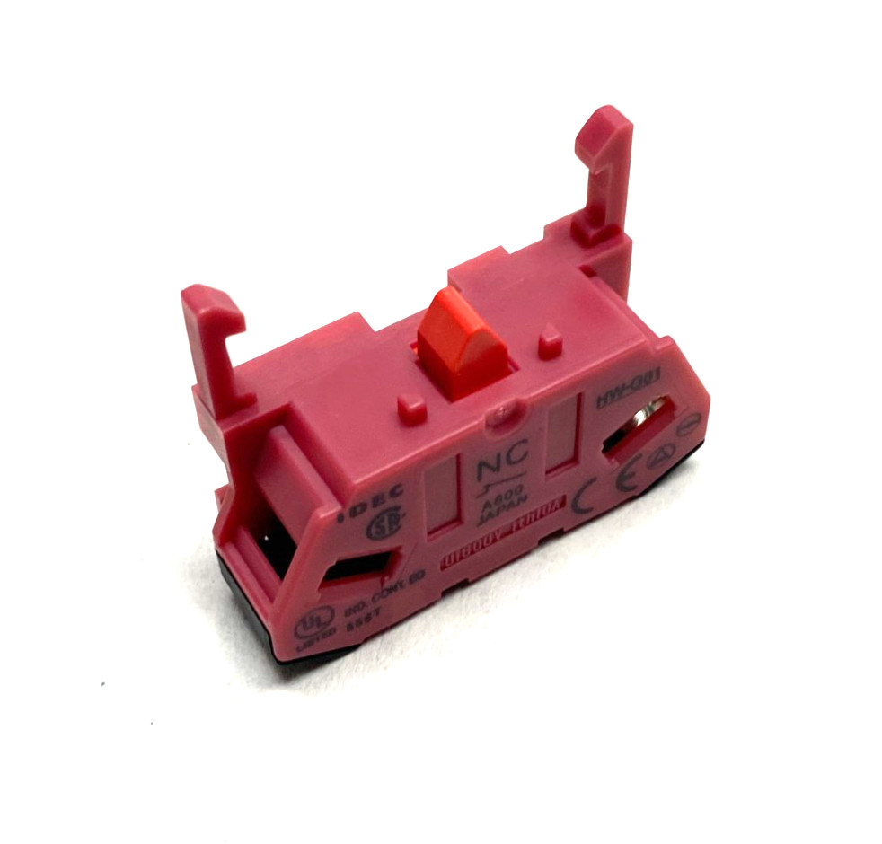 IDEC HW-G01 Heavy Duty Contact Block, 22mm, Red, Finger Safe
