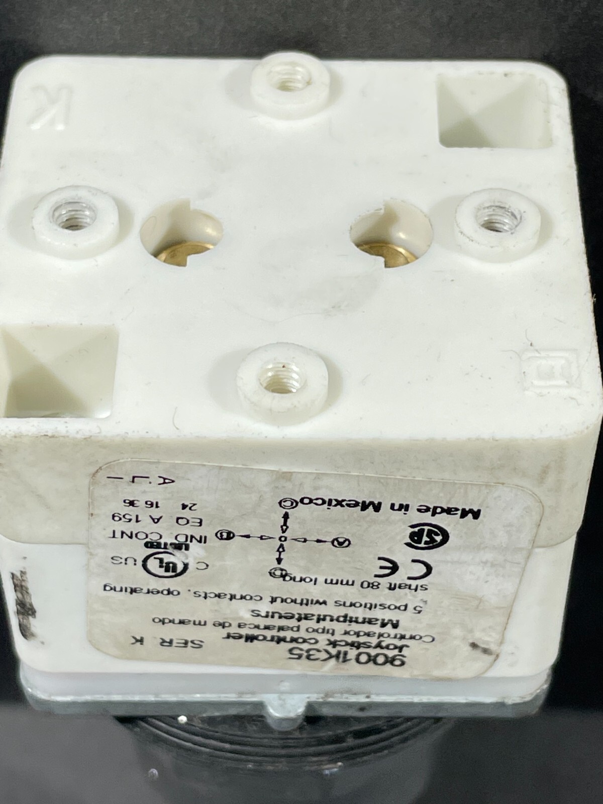 Square D 9001 K35 J Joy Stick Operator, 5 Position, W/O Contacts, Used & Checked