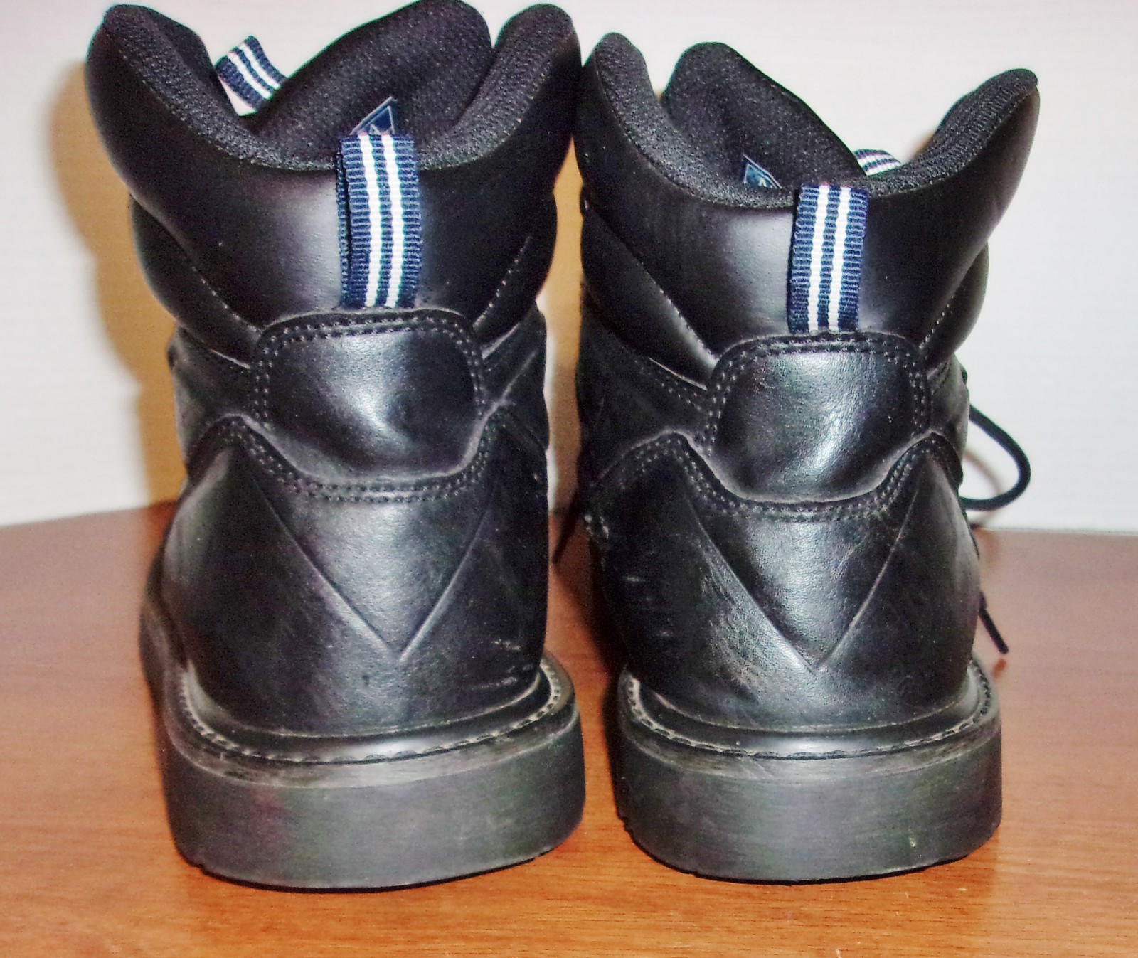 NAUTICA Lucero Men’s 10 M Black High top Lace-up Work Boots Shoes Steel Toe